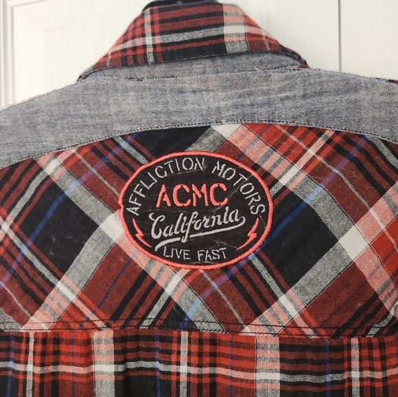 Mens Affliction Large long sleeve shirt - Picture 4 of 11